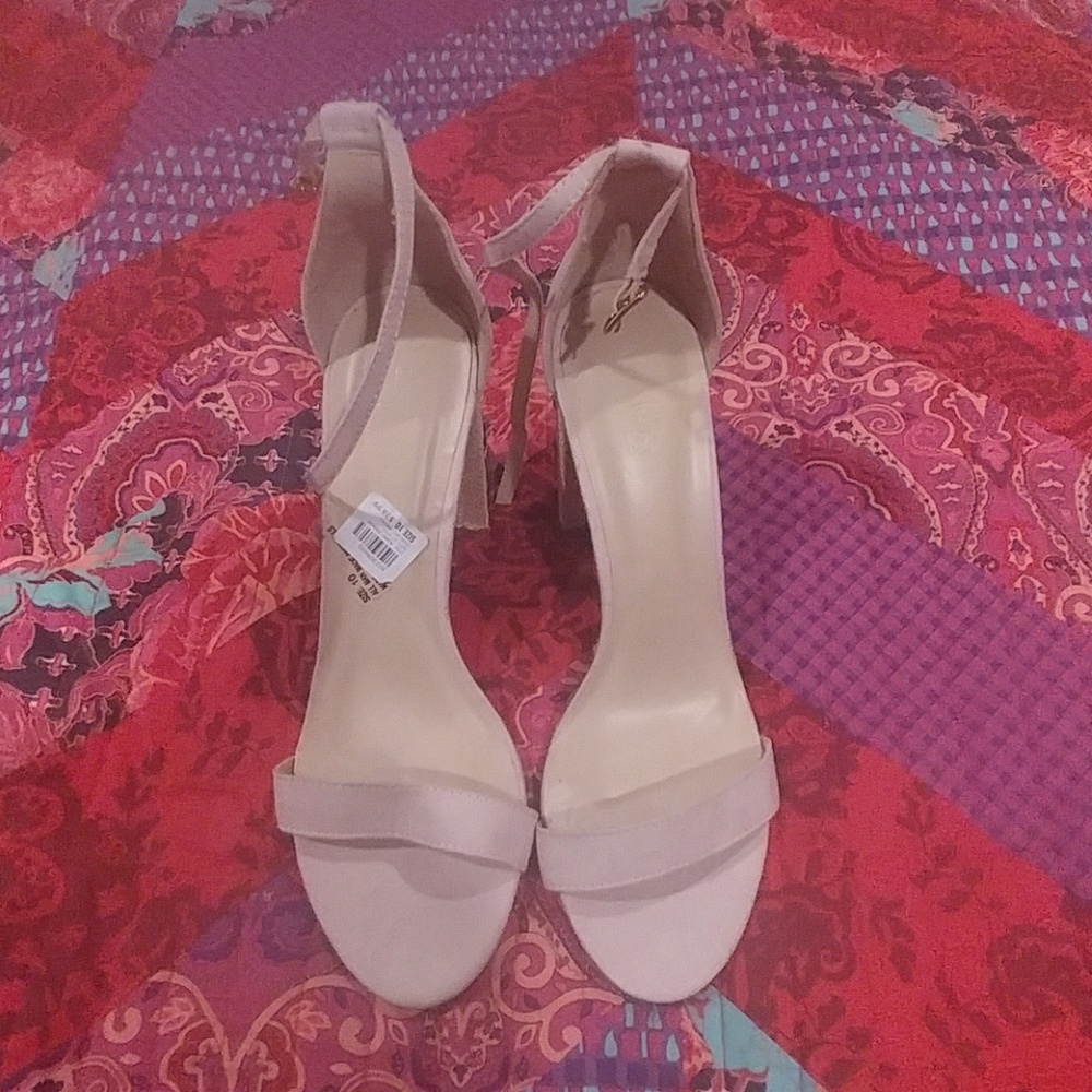 Tan Wicker Heel Sandals